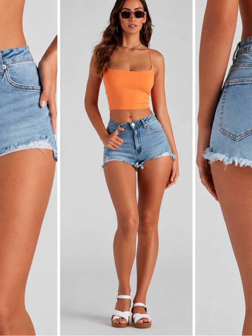 NEW Love Tree Perfect Day High Waist Denim Shorts S